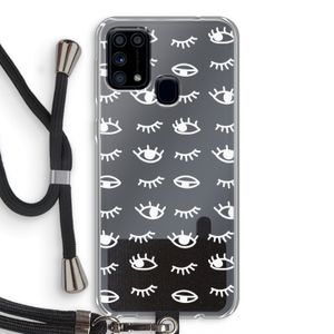 Eye pattern #3: Samsung Galaxy M31 Transparant Hoesje met koord