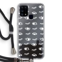 Eye pattern #3: Samsung Galaxy M31 Transparant Hoesje met koord