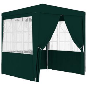 Partytent met zijwanden professioneel 90 g/m 2,5x2,5 m groen