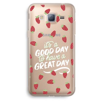 Don't forget to have a great day: Samsung Galaxy J3 (2016) Transparant Hoesje