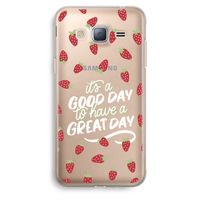 Don't forget to have a great day: Samsung Galaxy J3 (2016) Transparant Hoesje