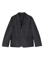 Emporio Armani Kids blazer à motif monogrammé - Bleu