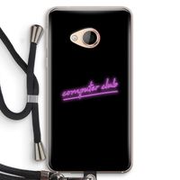 Vice Black: HTC U Play Transparant Hoesje met koord