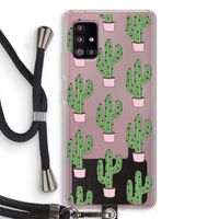Cactus Lover: Samsung Galaxy A51 5G Transparant Hoesje met koord