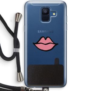 Kusje: Samsung Galaxy A6 (2018) Transparant Hoesje met koord