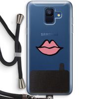 Kusje: Samsung Galaxy A6 (2018) Transparant Hoesje met koord
