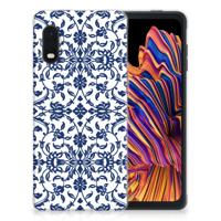 Samsung Xcover Pro | TPU Case | Flower Blue