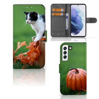 Samsung Galaxy S22 Telefoonhoesje met Pasjes Kitten - thumbnail