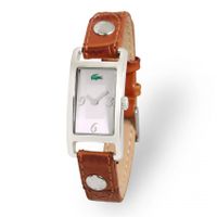 Lacoste horlogeband 2000312 / LC-05-3-14-0009 Leder Cognac 12mm + bruin stiksel - thumbnail