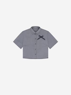 Nik&Nik zomer blouse meisjes - off wit / blauw - Polly