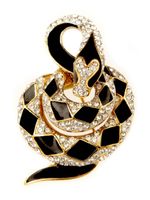 Susan Caplan Vintage broche sertie de cristaux (années 1980) - Noir