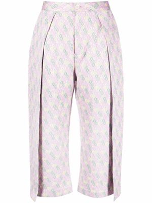 Henrik Vibskov pantalon Flip à fleurs en jacquard - Rose