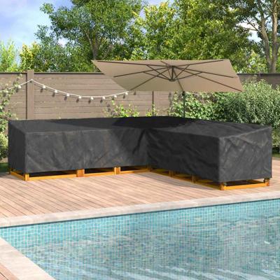 Hoes voor tuinmeubelen Zwart 325 x 325 x 80 cm 600D Oxford Stof