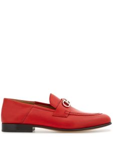 Ferragamo mocassins en cuir à boucle Gancini - Rouge