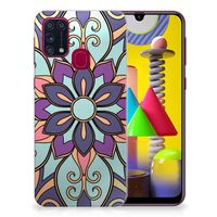 Samsung Galaxy M31 TPU Case Purple Flower