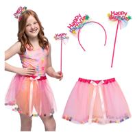 Boland verkleedset fee roze happy birthday