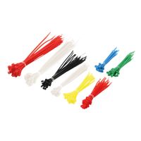 LogiLink KAB0018 kabelbinders 200 stuks verschillende kleuren/afmetingen