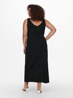 ONLY CARMAKOMA maxi jurk CARAPRIL van biologisch katoen zwart - thumbnail