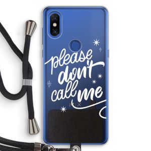Don't call: Xiaomi Mi Mix 3 Transparant Hoesje met koord