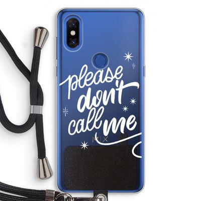 Don't call: Xiaomi Mi Mix 3 Transparant Hoesje met koord