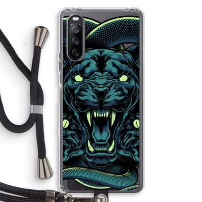 Cougar and Vipers: Sony Sony Xperia 10 III Transparant Hoesje met koord