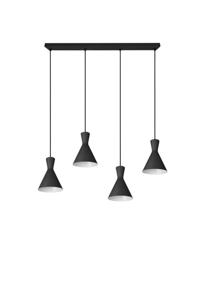 Trio Hanglamp Enzo Beam 4-lichts zwart R30784032