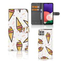 Samsung Galaxy A22 5G | Book Cover | Icecream | Portemonnee hoesje