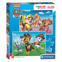 Clementoni Legpuzzel Paw Patrol, 2x20st. - thumbnail