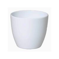 Floran Plantenpot - wit - glanzend - H27 x D32 cm- keramiek - bloempotten voor binnen
