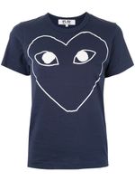 Comme Des Garçons Play t-shirt à logo imprimé - Bleu