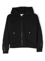 Moncler Enfant hoodie en coton à patch logo - Noir