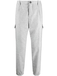 Brunello Cucinelli pantalon fuselé à chevrons - Gris