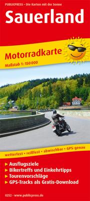 Wegenkaart - landkaart 252 Motorkarte Sauerland | Publicpress