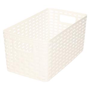 Opbergmand - Kastmand - rotan kunststof - wit - 5 Liter - 15 x 28 x 13 cm