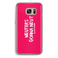 Neuters (roze): Samsung Galaxy S7 Transparant Hoesje - thumbnail