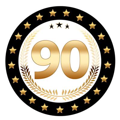 Bierviltjes 90 - 25x stuks - zwart/goud - luxe - verjaardag/jubilea - feestartikelen