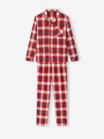Flanellen herenpyjama capsulecollectie Kerstmis rood, geruit