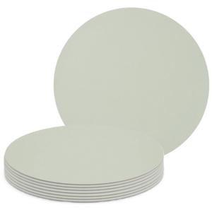 Placemats - 8x - lederlook - mintgroen - rond - 38 cm - tafel dekken - onderleggers