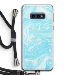 Waterverf blauw: Samsung Galaxy S10e Transparant Hoesje met koord