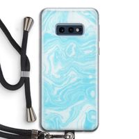 Waterverf blauw: Samsung Galaxy S10e Transparant Hoesje met koord