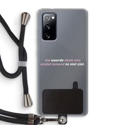 uw waarde daalt niet: Samsung Galaxy S20 FE / S20 FE 5G Transparant Hoesje met koord