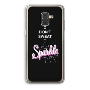 Sparkle quote: Samsung Galaxy A8 (2018) Transparant Hoesje