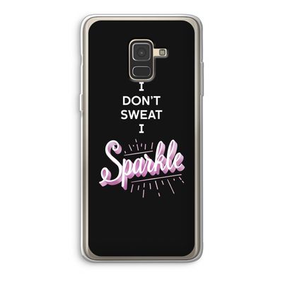 Sparkle quote: Samsung Galaxy A8 (2018) Transparant Hoesje