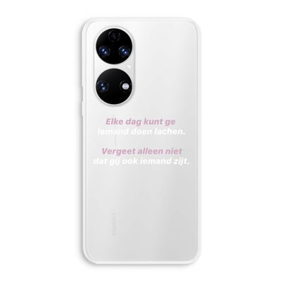 gij zijt ook iemand: Huawei P50 Transparant Hoesje