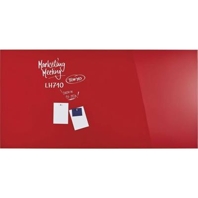 magnetoplan 13409006 Glazen magneetbord (b x h) 1000 mm x 2000 mm Rood