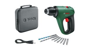 Bosch Groen EasyHammer 12V Accu Boorhamer | 0,5 J | Incl 2 boren en 6 lange bits | In doos - 06039D0000