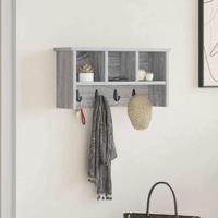Wandgemonteerde kapstok met plank Grijs sonoma 50 x 16 x 26 cm
