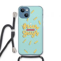 Always fries: iPhone 13 mini Transparant Hoesje met koord