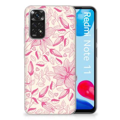 Xiaomi Redmi 10 | Redmi Note 11 4G | TPU Case | Pink Flowers