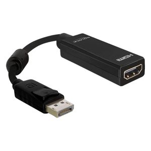 DeLOCK 61849 video kabel adapter 0,125 m DisplayPort HDMI Type A (Standaard) Zwart